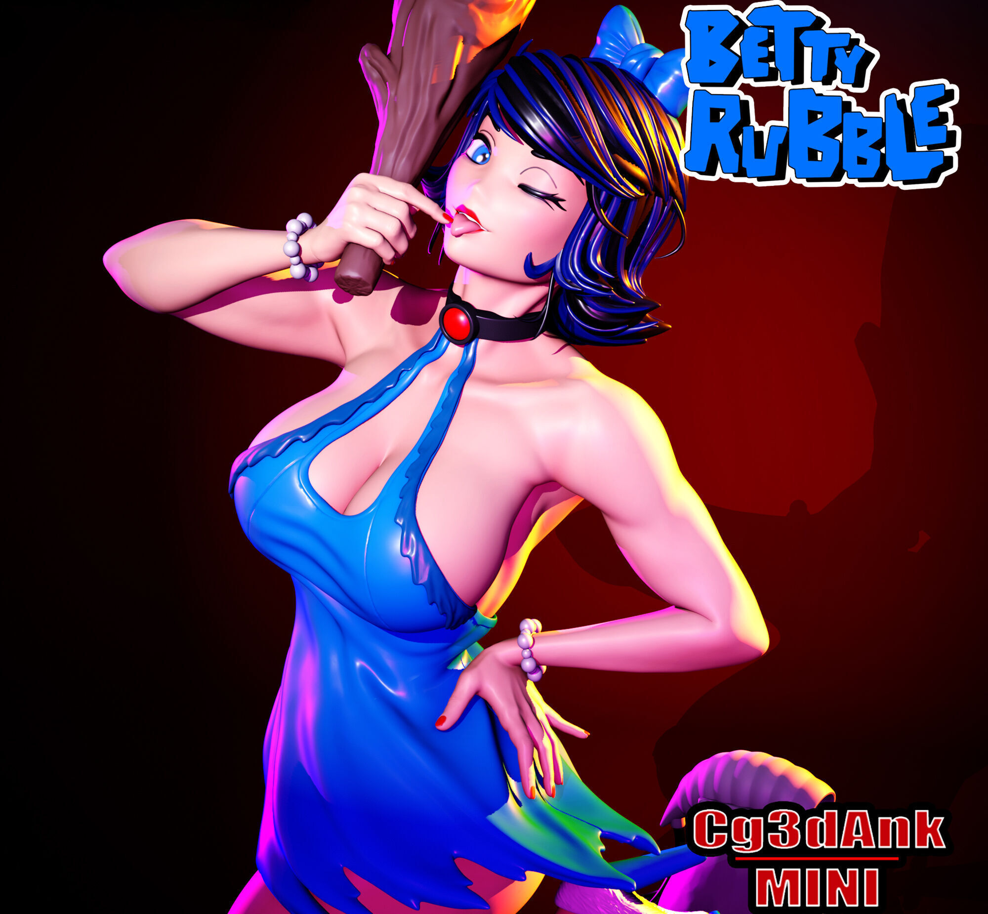 BETTY RUBBLE - ANIME FAN ART 3D print model 3D print model_1