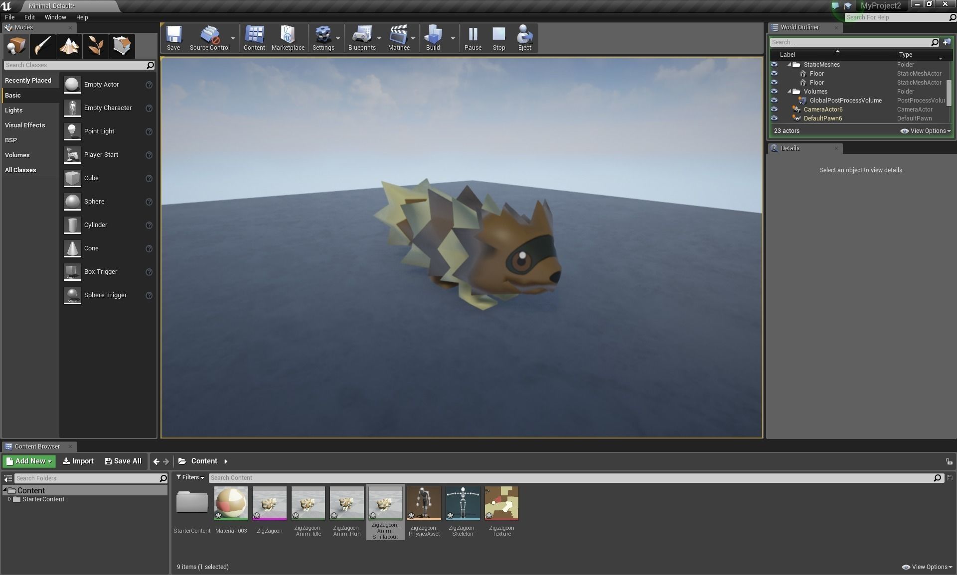 Zigzagoon Animated Pokemon Low-poly 3D model_1
