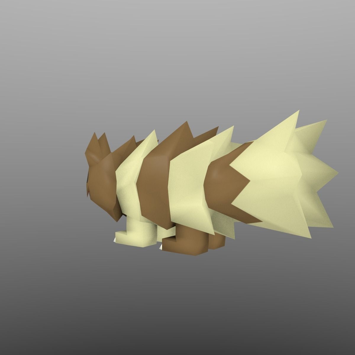 Zigzagoon Animated Pokemon Low-poly 3D model_6