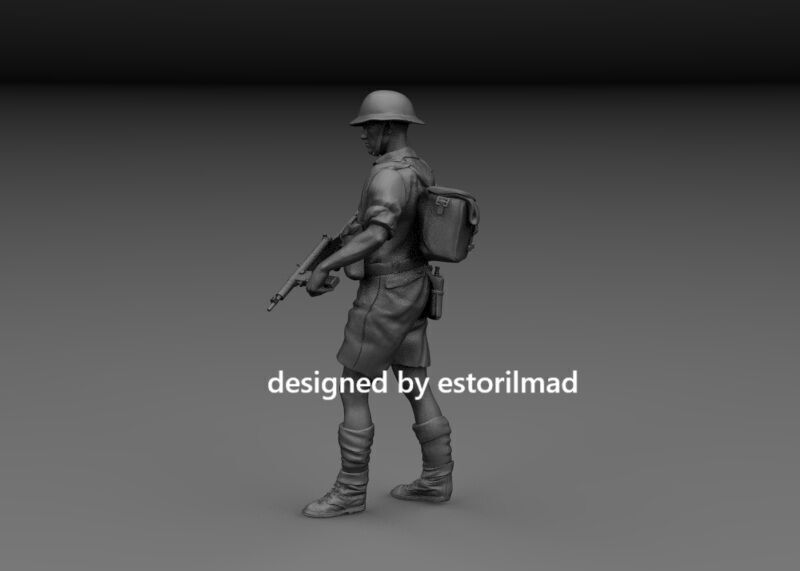 WW2 BRITISH SOLDIER AFRICA 8 ARMY EL ALAMEIN v4 3D print model_2