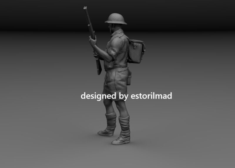 WW2 BRITISH SOLDIER AFRICA 8 ARMY EL ALAMEIN v3 3D print model_1