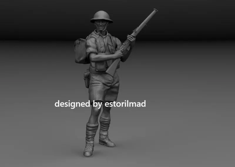 WW2 BRITISH SOLDIER AFRICA 8 ARMY EL ALAMEIN v3 3D print model_0