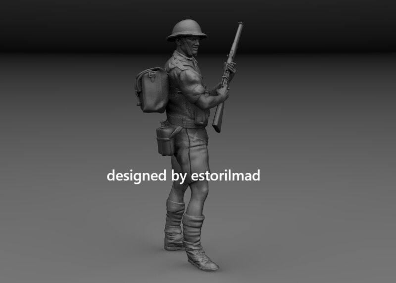 WW2 BRITISH SOLDIER AFRICA 8 ARMY EL ALAMEIN v3 3D print model_2