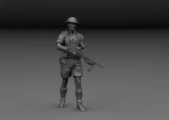 WW2 BRITISH SOLDIER AFRICA 8 ARMY EL ALAMEIN v1