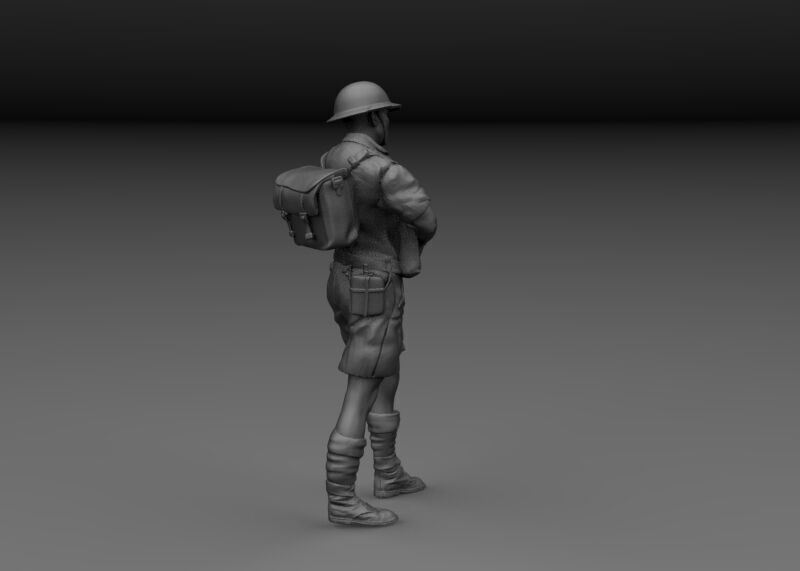 WW2 BRITISH SOLDIER AFRICA 8 ARMY EL ALAMEIN v1 3D print model_2
