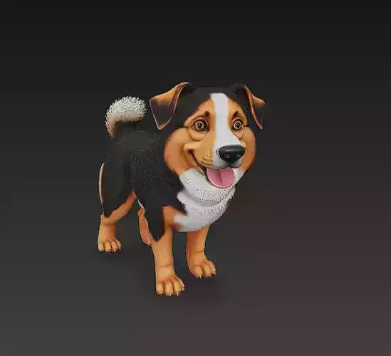 Dog Realistic 3D Model- Low Poly Realistic