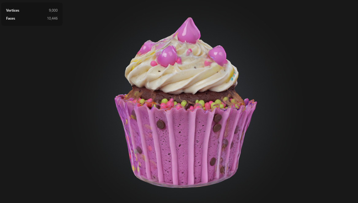 Fantasy Cupcake Stylized Dessert 3D Model 3D model_5