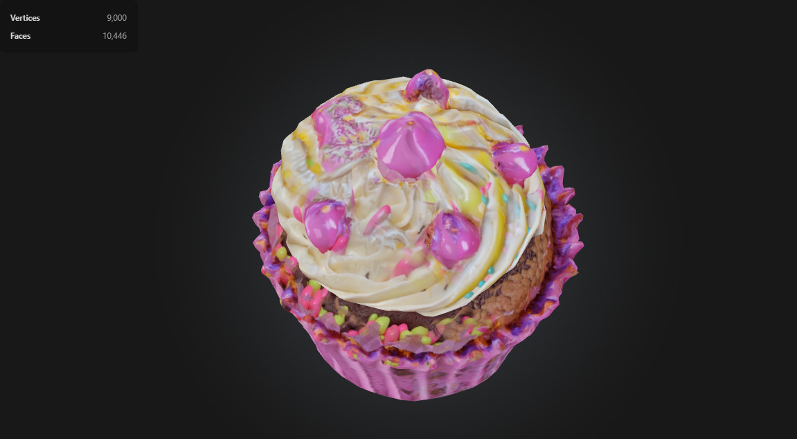 Fantasy Cupcake Stylized Dessert 3D Model 3D model_1