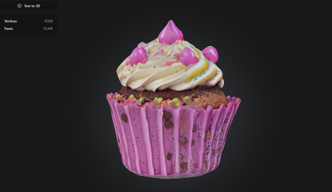 Fantasy Cupcake Stylized Dessert 3D Model 3D model_2