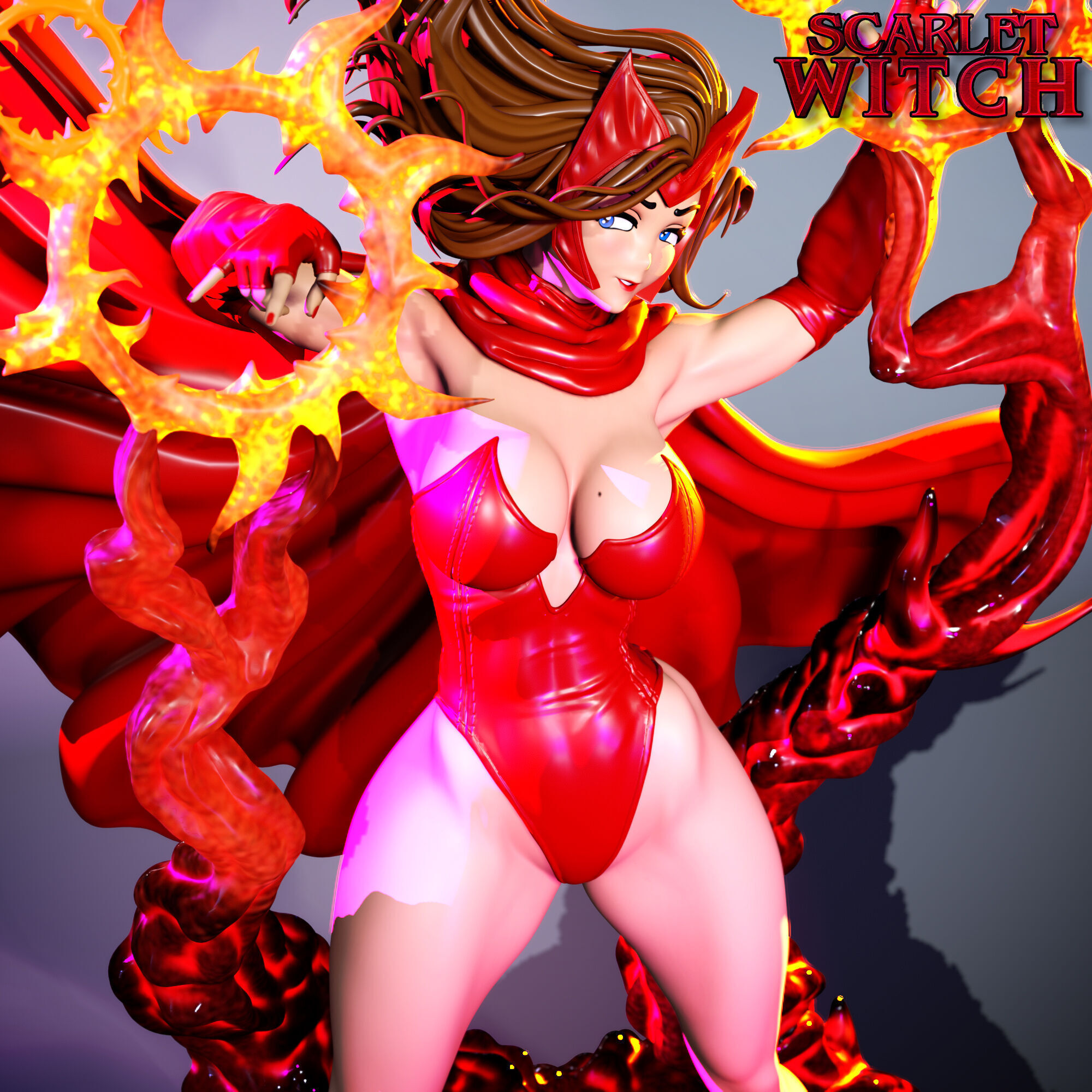 SCARLET WITCH - ANIME FAN ART 3D print model 3D print model_1