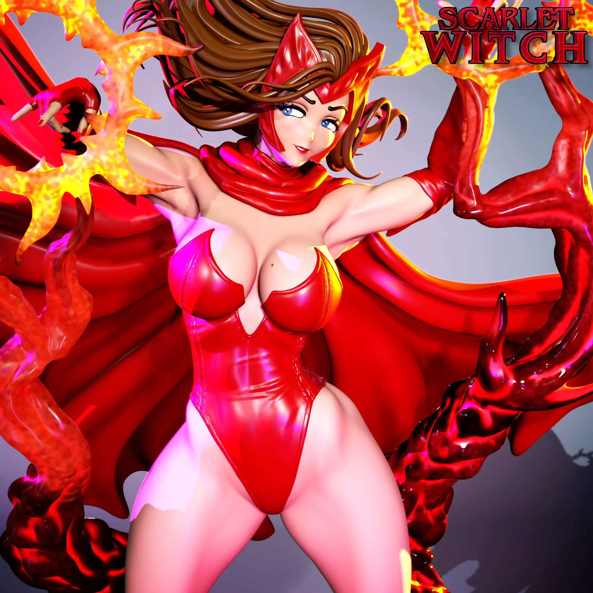 SCARLET WITCH - ANIME FAN ART 3D print model 3D print model_0