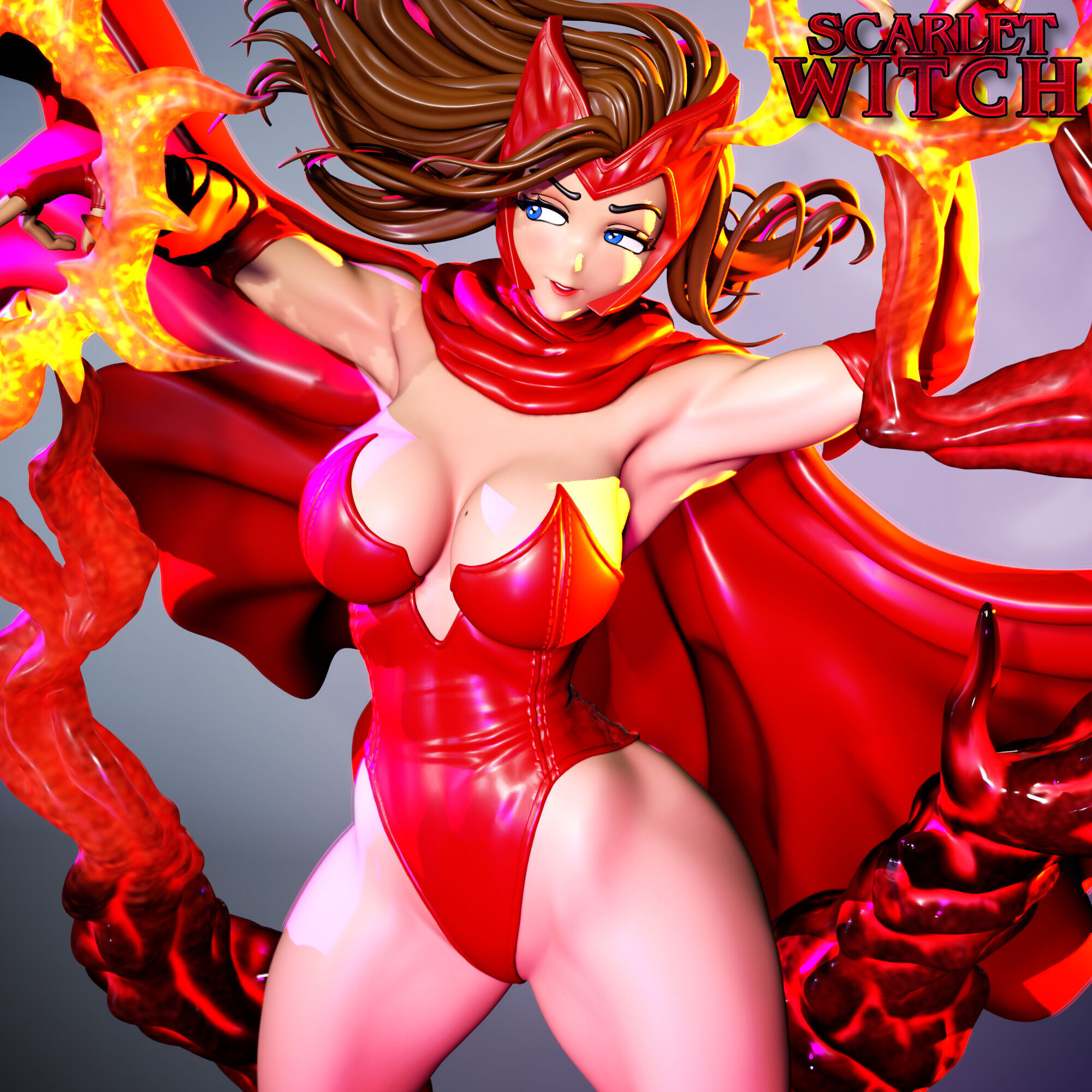 SCARLET WITCH - ANIME FAN ART 3D print model 3D print model_2
