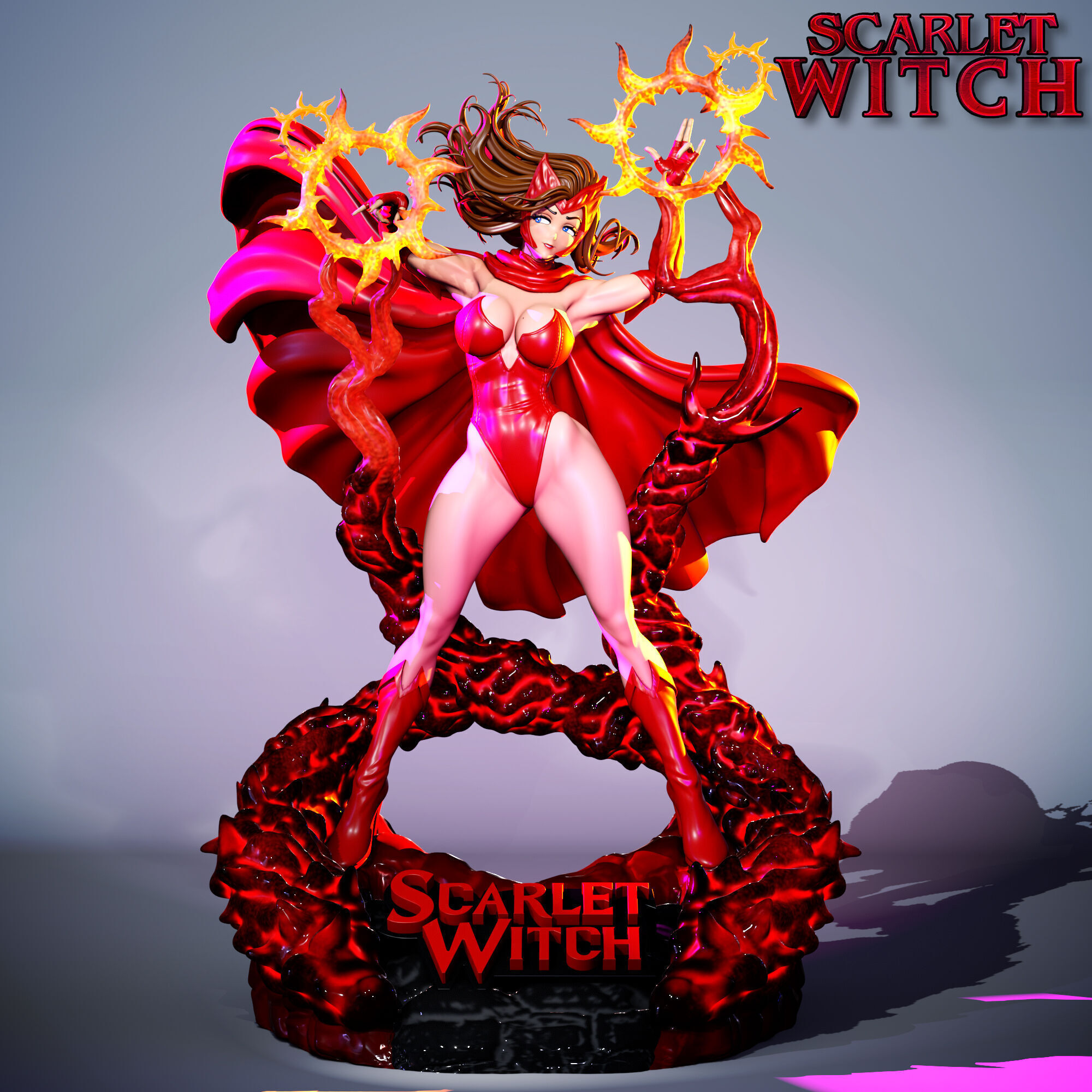 SCARLET WITCH - ANIME FAN ART 3D print model 3D print model_3