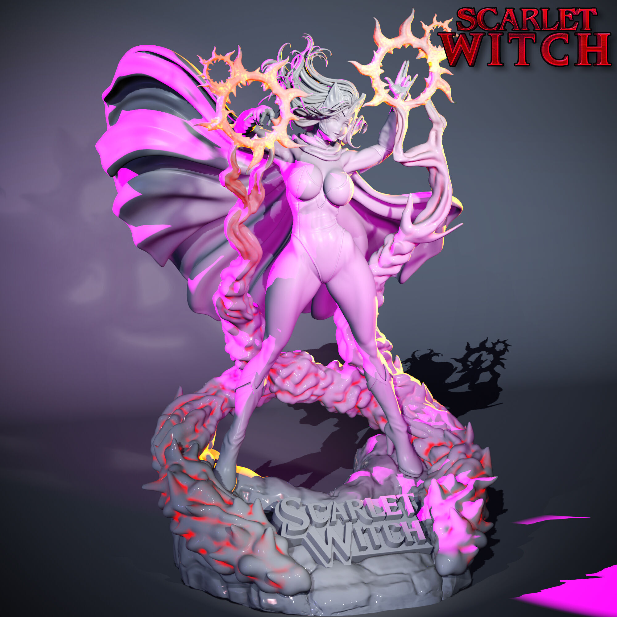 SCARLET WITCH - ANIME FAN ART 3D print model 3D print model_8