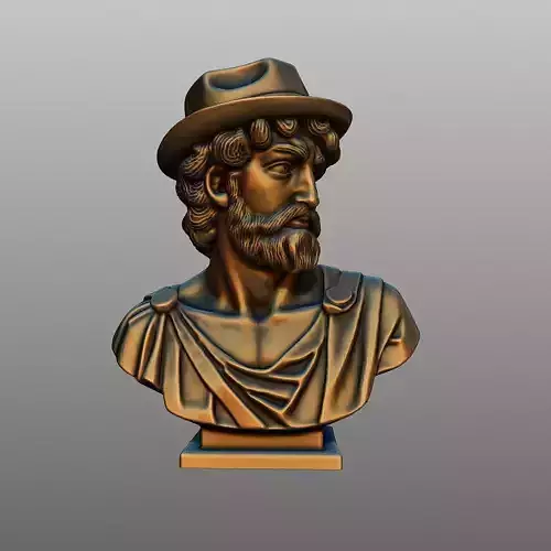 Decorative bust of David in a hipster style