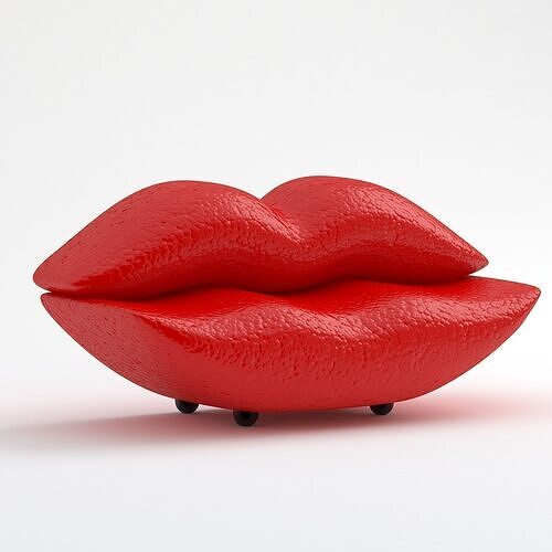 Lips Sofa Red 3D model