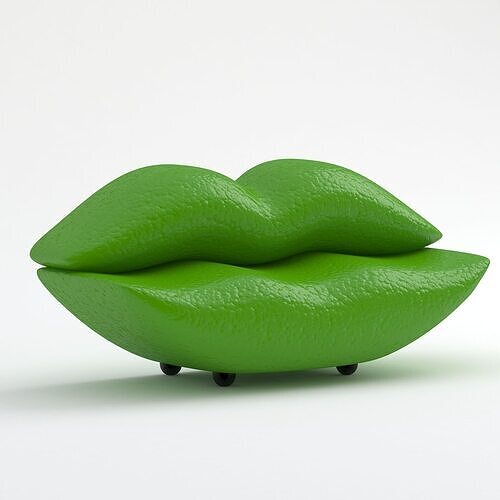 Lips Sofa Green 3D model