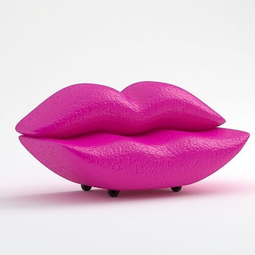 Lips Sofa Pink 3D model