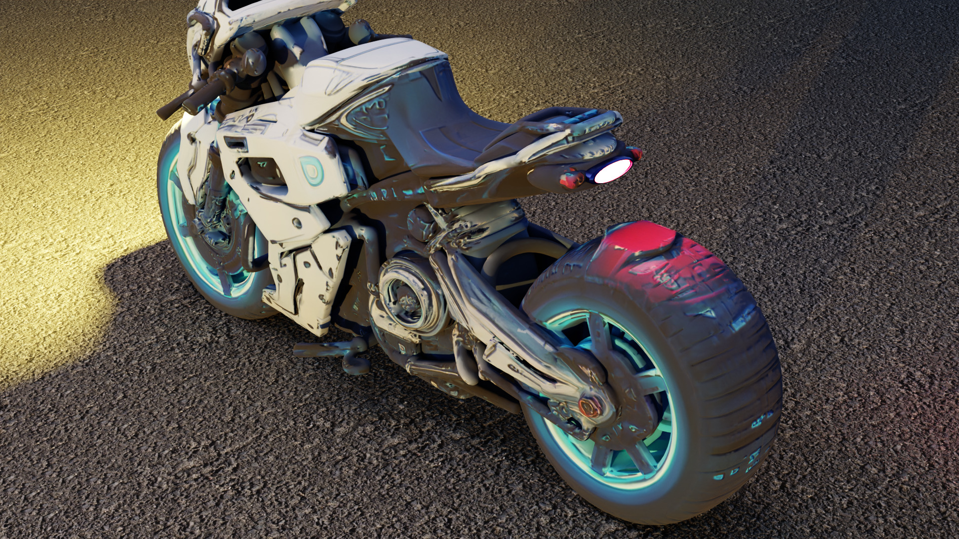 Voidrunner Sci-Fi Motorcycle 3D Model Low-poly 3D model_10
