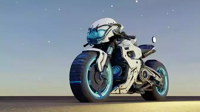 Voidrunner Sci-Fi Motorcycle 3D Model Low-poly 3D model