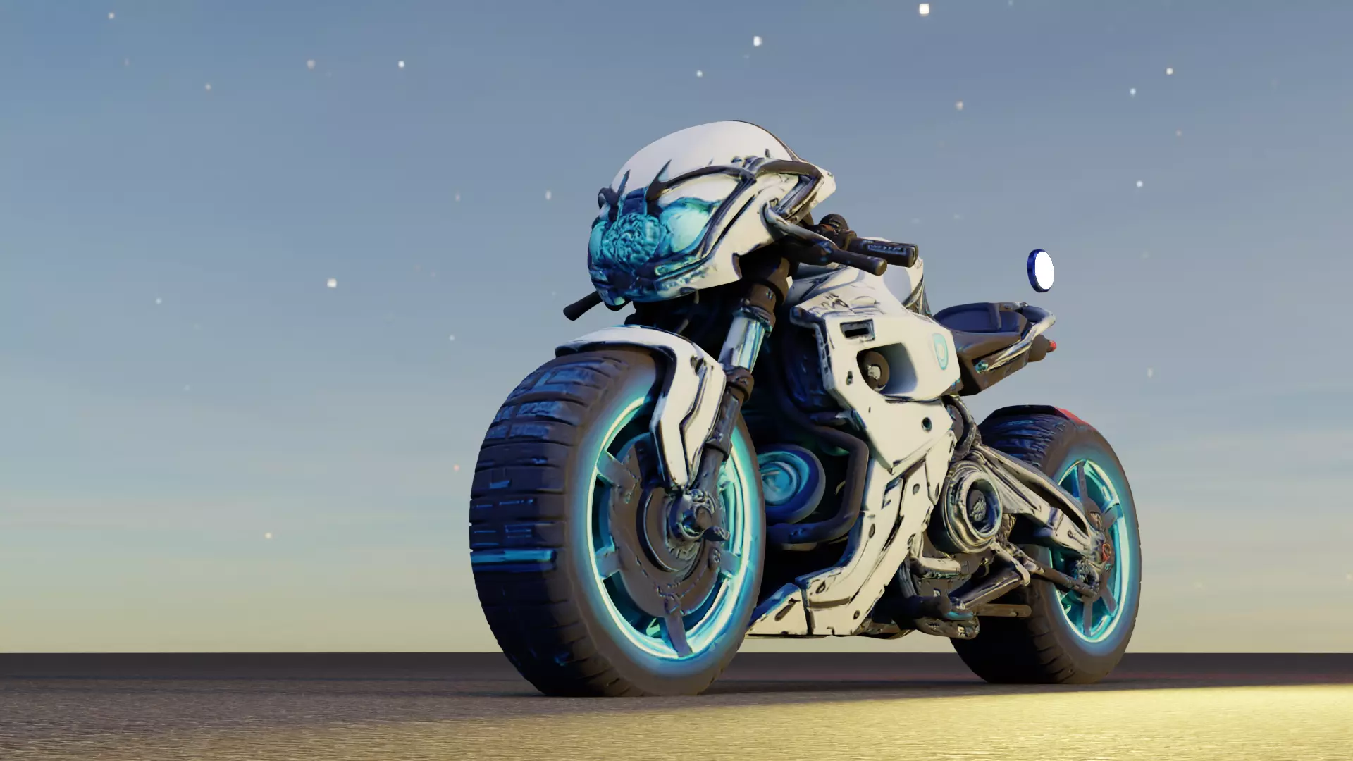 Voidrunner Sci-Fi Motorcycle 3D Model Low-poly 3D model_0