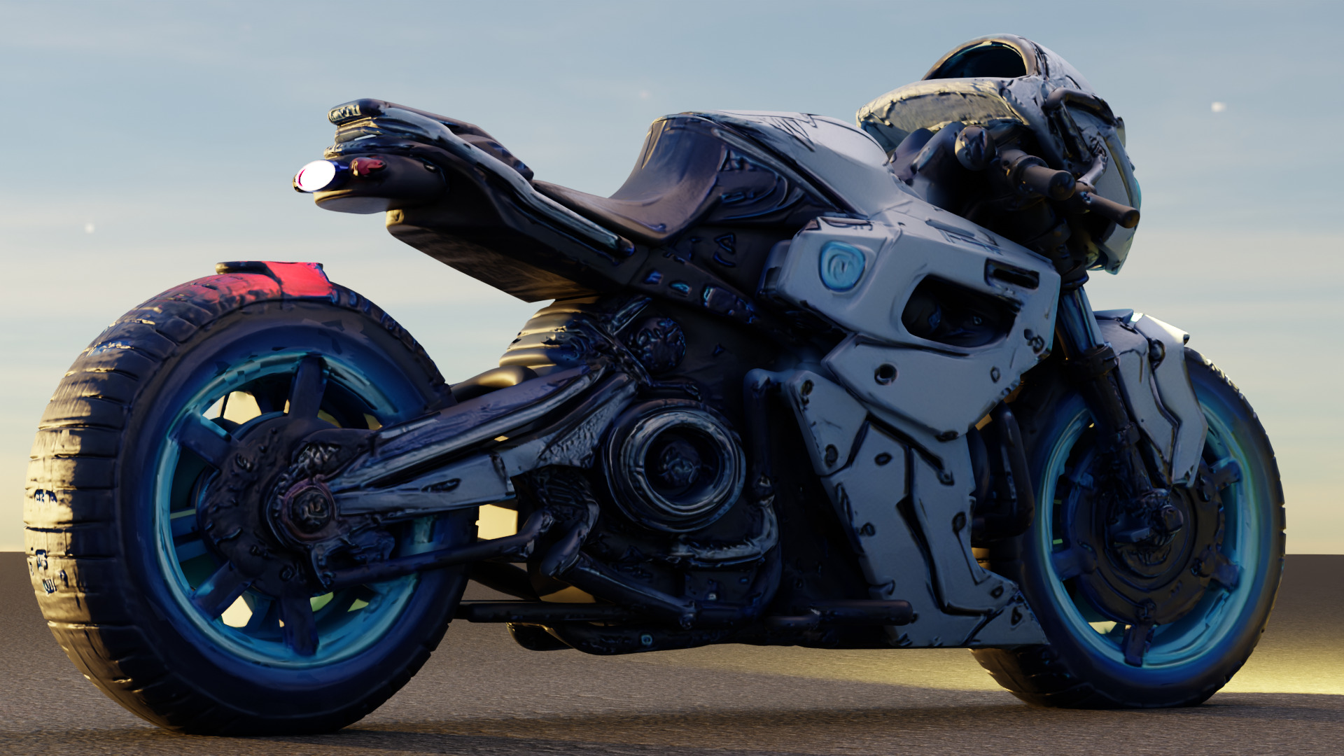 Voidrunner Sci-Fi Motorcycle 3D Model Low-poly 3D model_7