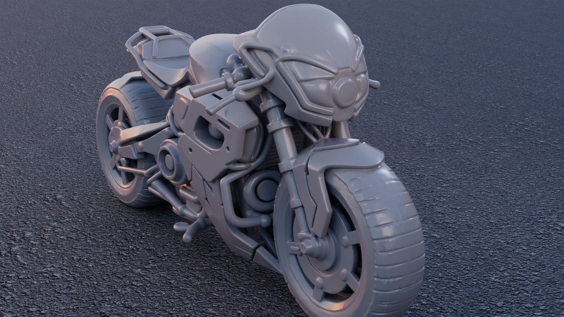 Voidrunner Sci-Fi Motorcycle 3D Model Low-poly 3D model_13