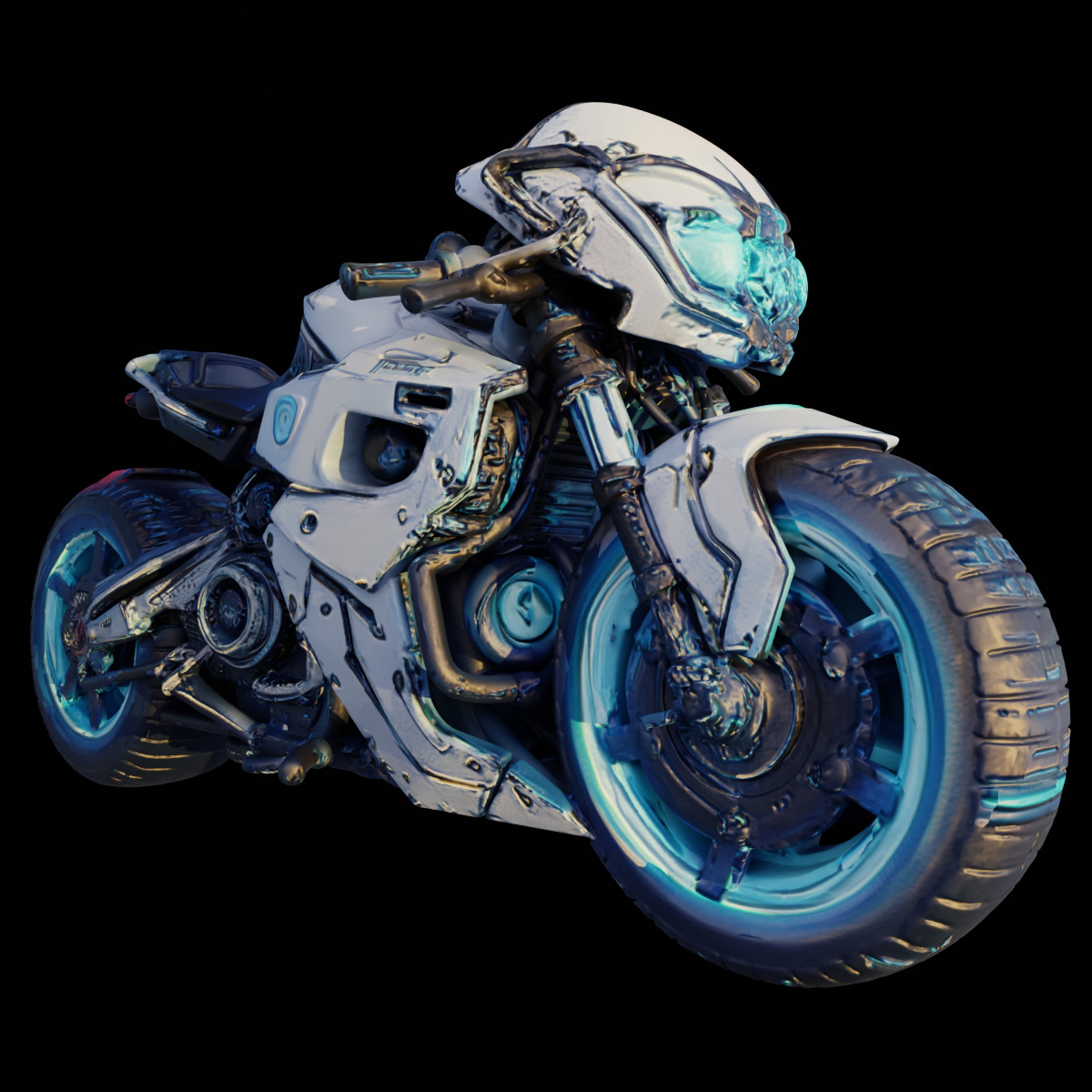 Voidrunner Sci-Fi Motorcycle 3D Model Low-poly 3D model_1