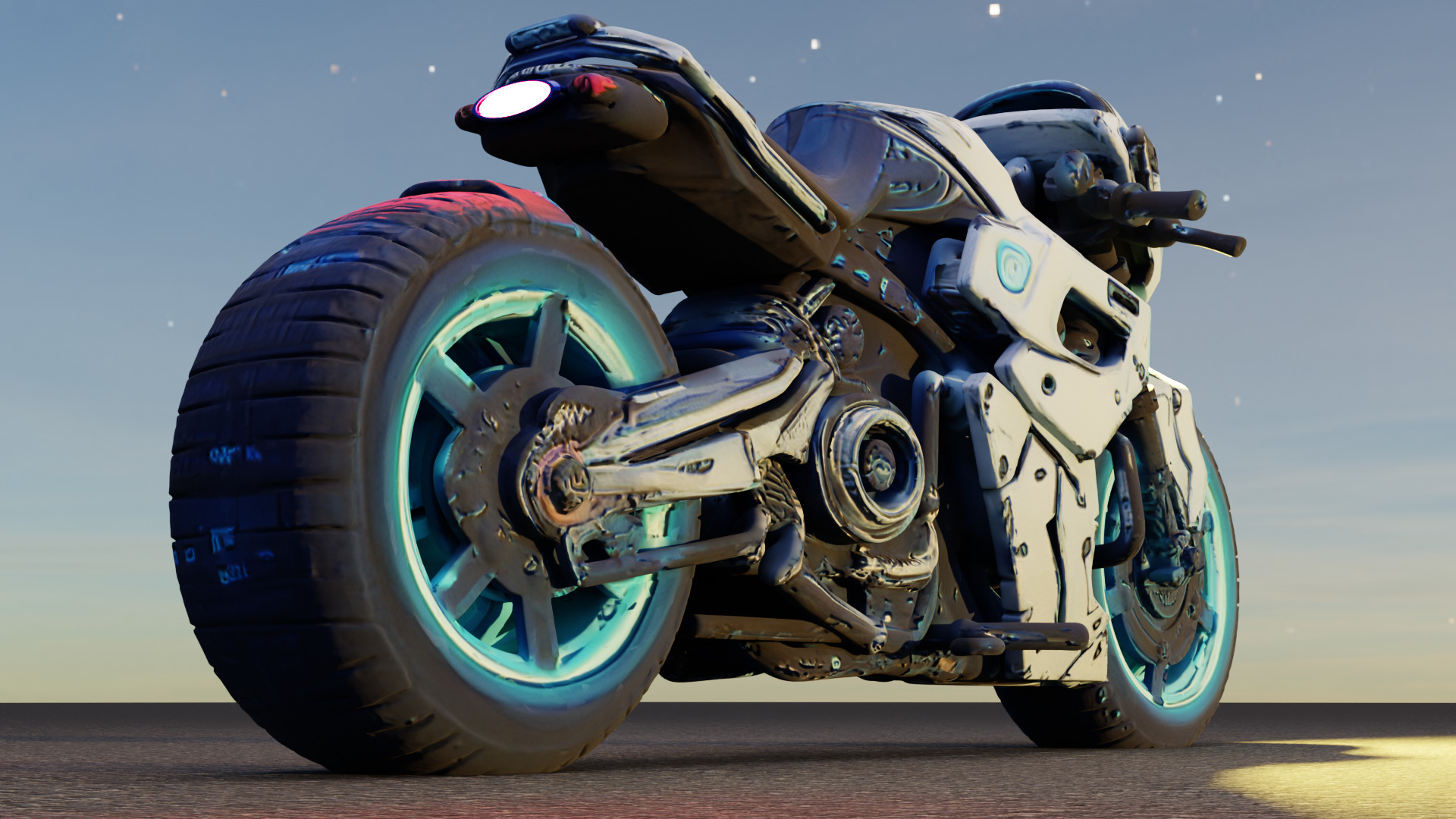 Voidrunner Sci-Fi Motorcycle 3D Model Low-poly 3D model_6