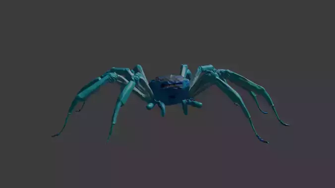 Blue Transparent Spider