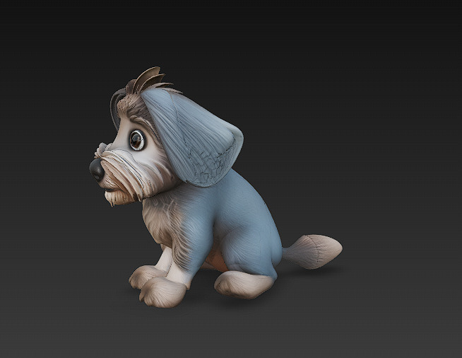 Dog Realistic 3D Model- Low Poly Realistic  Low-poly 3D model_8