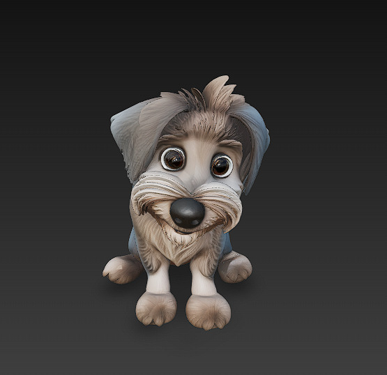 Dog Realistic 3D Model- Low Poly Realistic  Low-poly 3D model_7