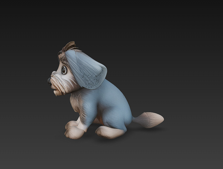 Dog Realistic 3D Model- Low Poly Realistic  Low-poly 3D model_3