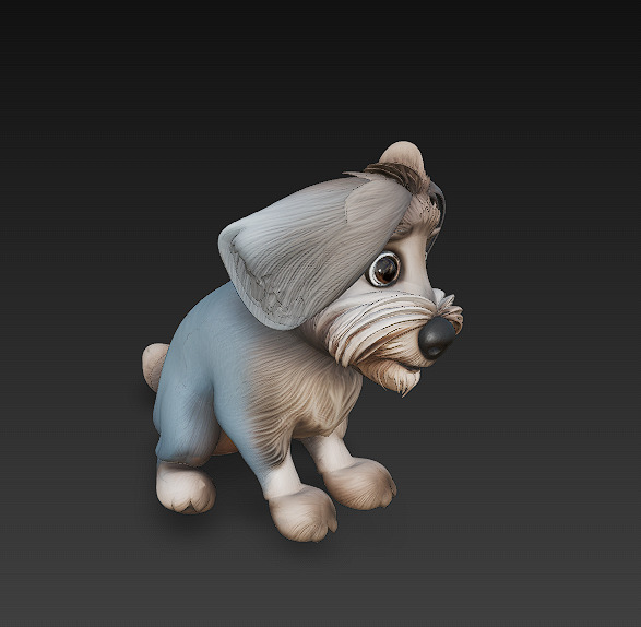 Dog Realistic 3D Model- Low Poly Realistic  Low-poly 3D model_6