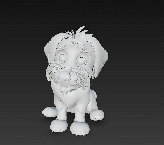 Dog Realistic 3D Model- Low Poly Realistic  Low-poly 3D model_14