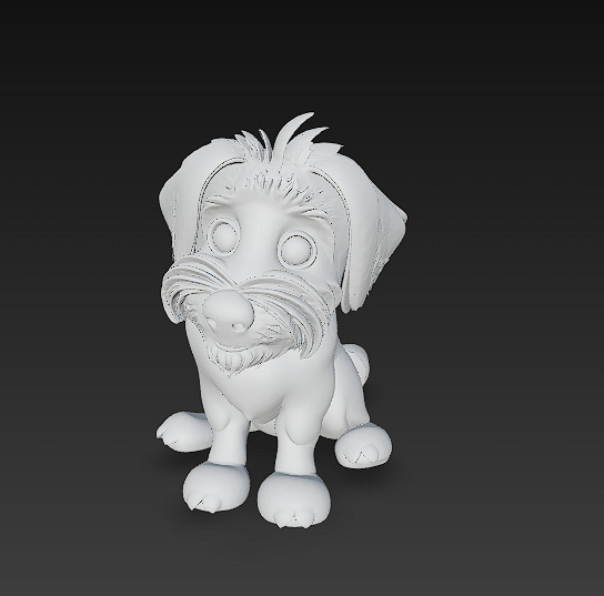 Dog Realistic 3D Model- Low Poly Realistic  Low-poly 3D model_10