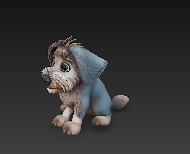 Dog Realistic 3D Model- Low Poly Realistic  Low-poly 3D model_2