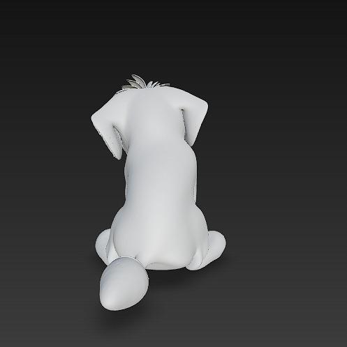 Dog Realistic 3D Model- Low Poly Realistic  Low-poly 3D model_12