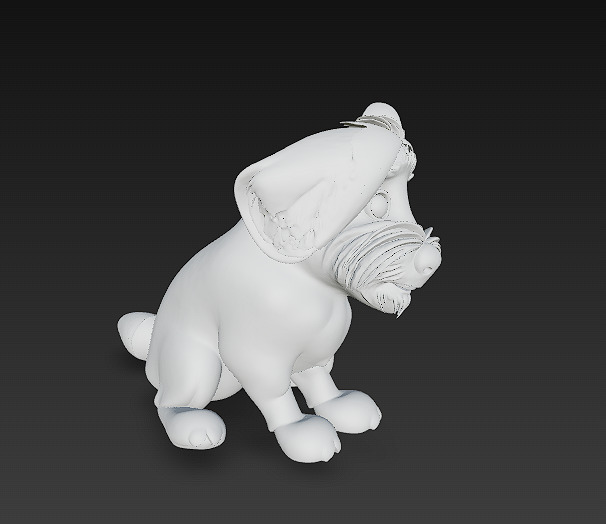 Dog Realistic 3D Model- Low Poly Realistic  Low-poly 3D model_11