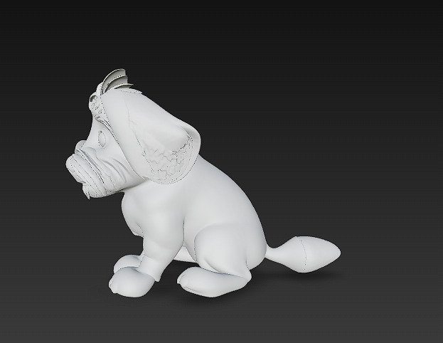 Dog Realistic 3D Model- Low Poly Realistic  Low-poly 3D model_13