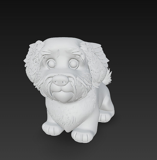 Dog Realistic 3D Model- Low Poly Realistic Low-poly 3D model_9