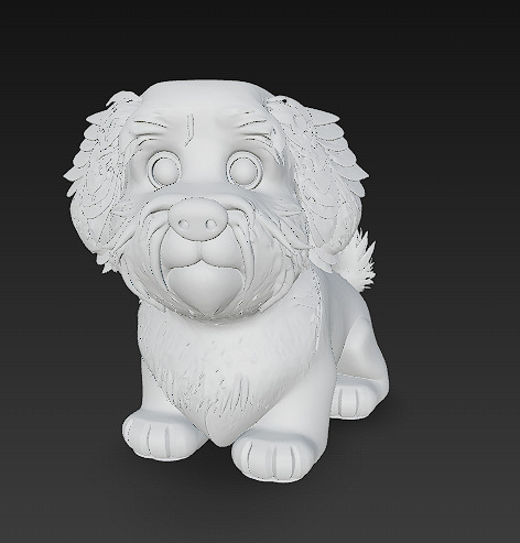 Dog Realistic 3D Model- Low Poly Realistic Low-poly 3D model_13