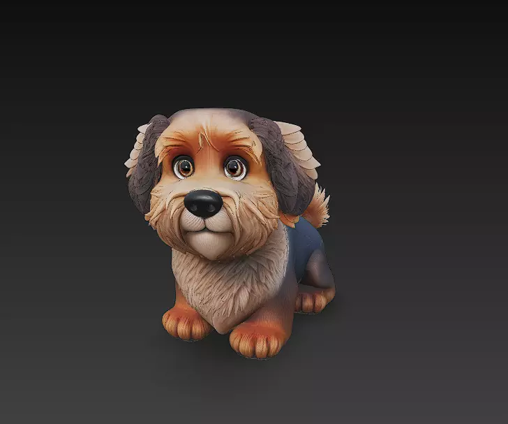 Dog Realistic 3D Model- Low Poly Realistic Low-poly 3D model_0