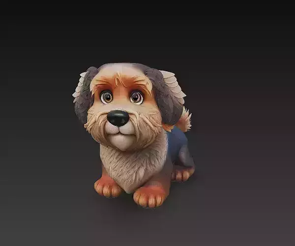 Dog Realistic 3D Model- Low Poly Realistic