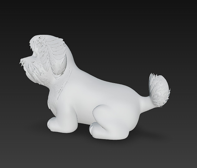 Dog Realistic 3D Model- Low Poly Realistic Low-poly 3D model_12