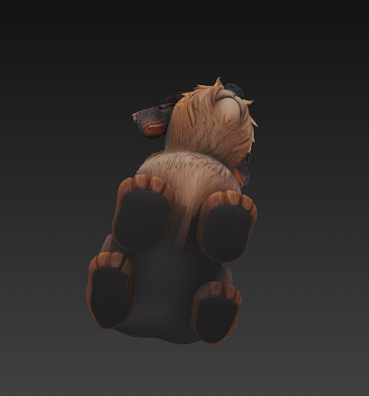 Dog Realistic 3D Model- Low Poly Realistic Low-poly 3D model_8