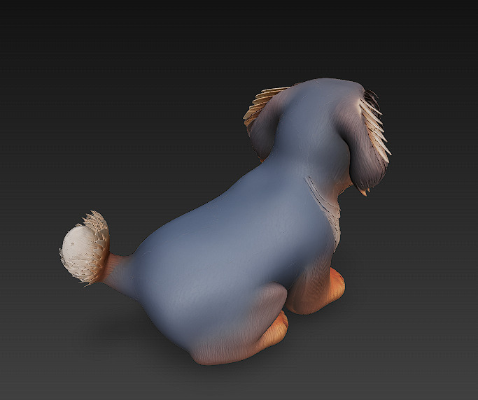 Dog Realistic 3D Model- Low Poly Realistic Low-poly 3D model_5