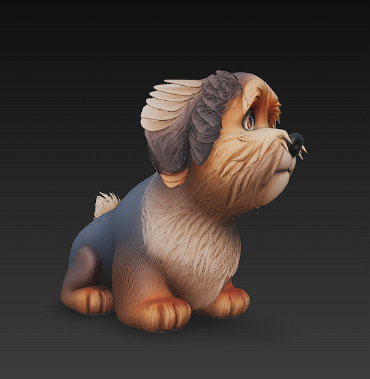 Dog Realistic 3D Model- Low Poly Realistic Low-poly 3D model_4