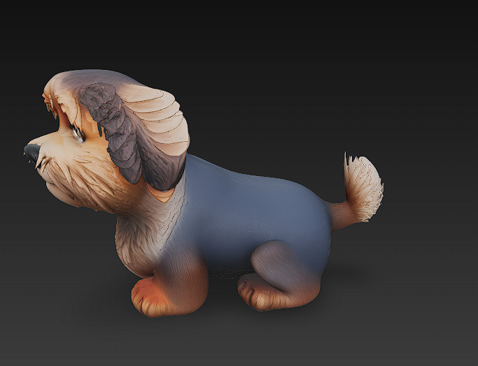 Dog Realistic 3D Model- Low Poly Realistic Low-poly 3D model_7