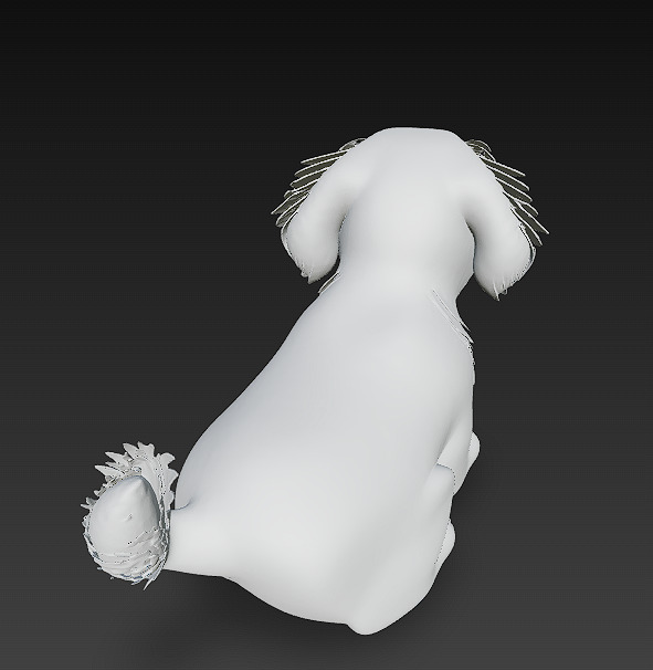 Dog Realistic 3D Model- Low Poly Realistic Low-poly 3D model_11